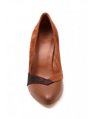 Escarpins pointus Schmoove en cuir et daim camel