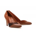 Escarpins pointus Schmoove en cuir et daim camel