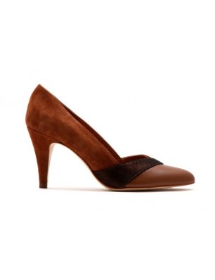 Escarpins pointus Schmoove en cuir et daim camel