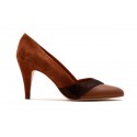 Escarpins pointus Schmoove en cuir et daim camel