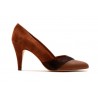 Escarpins pointus Schmoove en cuir et daim camel