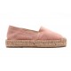 Espadrilles Pieces en suede rose