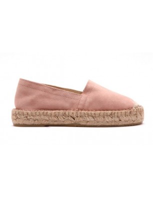 Espadrilles Pieces en suede rose