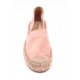 Espadrilles Pieces en suede rose