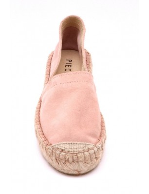 Espadrilles Pieces en suede rose