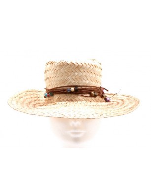 Chapeau en paille customisé