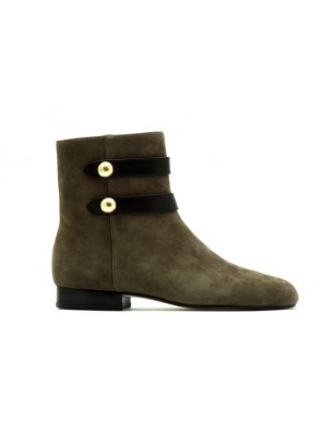 Michael Kors bottines en daim kaki Maisie Flat 