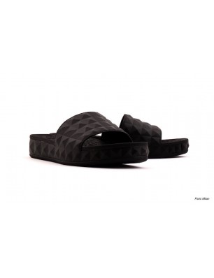 Mules de plage noire Ash