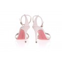 Sandales habillées en daim rose