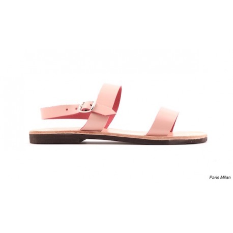 Sandale en cuir rose Sandalaki