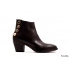 Bottines Giorgia en cuir marron Elena Iachi