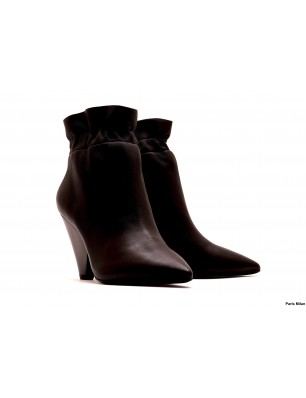 Bottines en cuir noir Dafne Ash