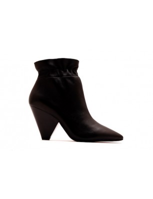 Bottines en cuir noir Dafne Ash