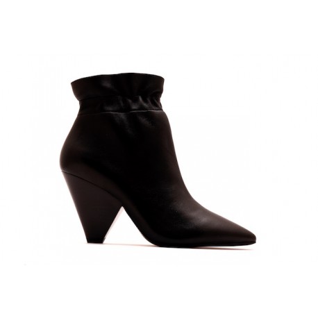 Bottines en cuir noir Dafne Ash