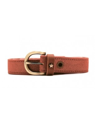 Ceinture en cuir irisé rose Mila Louise