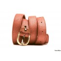 Ceinture en cuir irisé rose Mila Louise