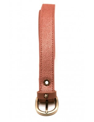 Ceinture en cuir irisé rose Mila Louise