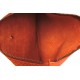 Pochette en suede style croco et cuir camel Mila Louise