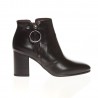 Bottines a bouts rond en cuir noir Nero Giardini