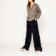 Pantalon en velours bleu nuit-See U Soon