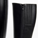 Nero Giardini bottes en cuir noir avec plateau marron
