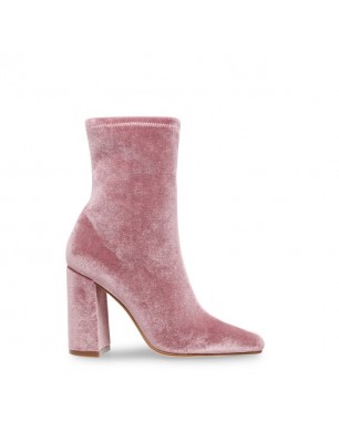 Steve Madden Bottine en velour stretch rose