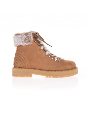 Lola Cruz bottines avec fourrure camel