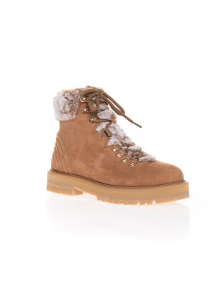 Lola Cruz bottines avec fourrure camel