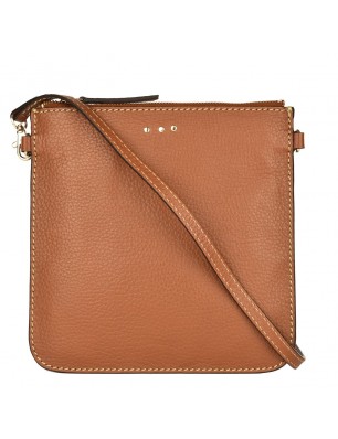 Loxwood Sac pochette en cuir grain camel