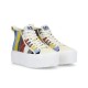 No Name baskets montantes en velours multicolore