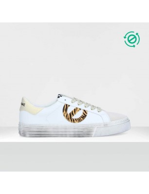 No Name sneakers multimatière a lacets dorés
