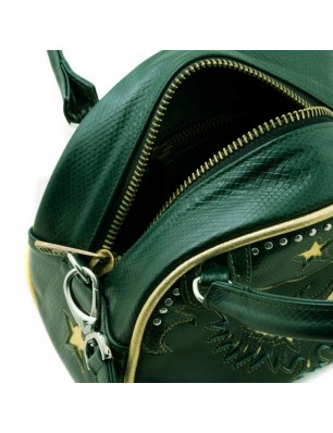 Mexicana sac bowling en cuir vert avec motif Aigle
