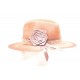 HDC- Chapeau rose avec fleur grise