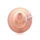 HDC- Chapeau rose avec fleur grise