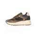 Nero Giardini sneakers en cuir et cuir velours beige et kaki
