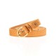 Mila Louise Ceinture en cuir pêche texturé irisé