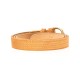 Mila Louise Ceinture en cuir pêche texturé irisé