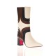Aturo Gorlini demi bottes pointues en cuir tricolore
