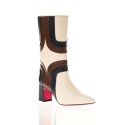 Aturo Gorlini demi bottes pointues en cuir tricolore