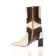 Aturo Gorlini demi bottes pointues en cuir tricolore