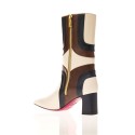 Aturo Gorlini demi bottes pointues en cuir tricolore