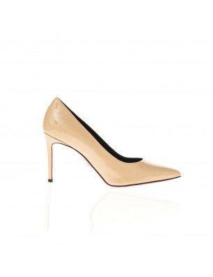 Arturo Gorlini Escarpins en cuir vernis nude
