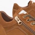 Nero Giardini Baskets zippées en cuir velours marron