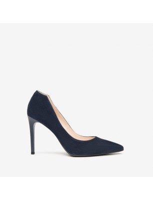 Nero Giardini escarpins pointus en cuir velours bleu