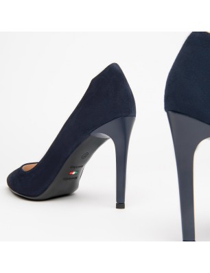 Nero Giardini escarpins pointus en cuir velours bleu