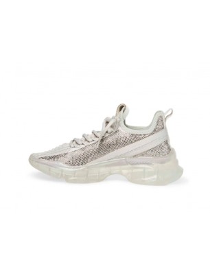 Steve Madden Baskets grise en tissu élastique et strass