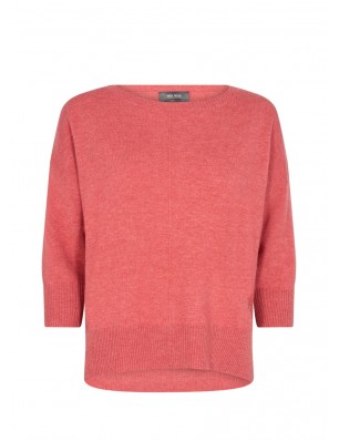 Mos Mosh Pull en laine rose manches 3/4