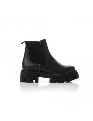 Steve Madden boots chelsea en cuir noir a semelles crantées