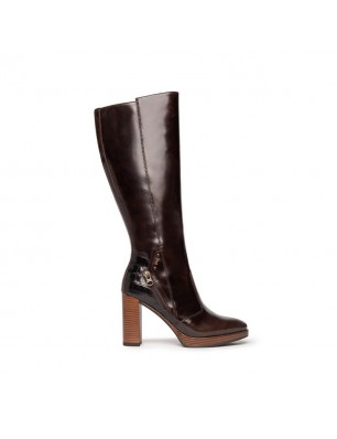 Nero Giardini bottes a plateforme en cuir marron