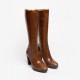 Nero Giardini bottes à talons en cuir camel